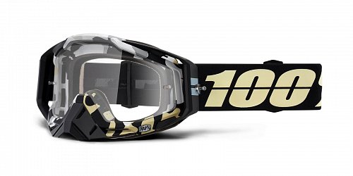 brýle RACECRAFT ERGOFLASH, 100% - USA (čiré plexi)